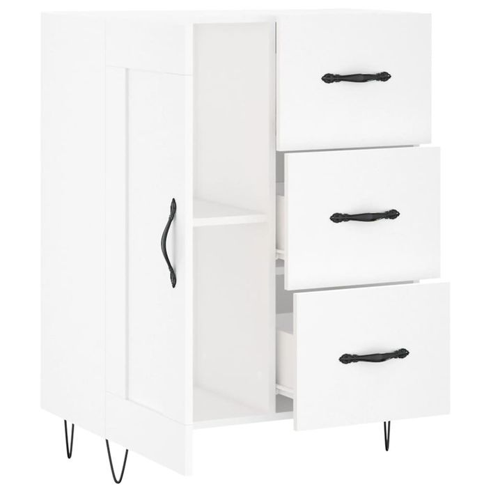 Buffet blanc 69,5x34x90 cm bois d'ingénierie - Photo n°6