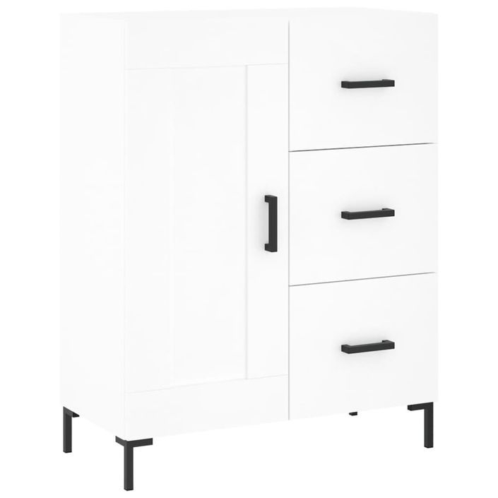 Buffet blanc 69,5x34x90 cm bois d'ingénierie - Photo n°1