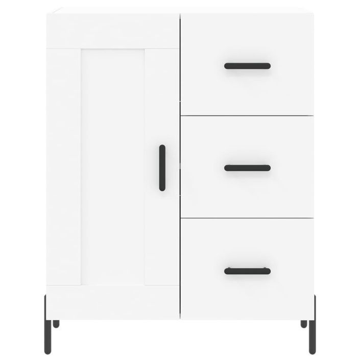 Buffet blanc 69,5x34x90 cm bois d'ingénierie - Photo n°5