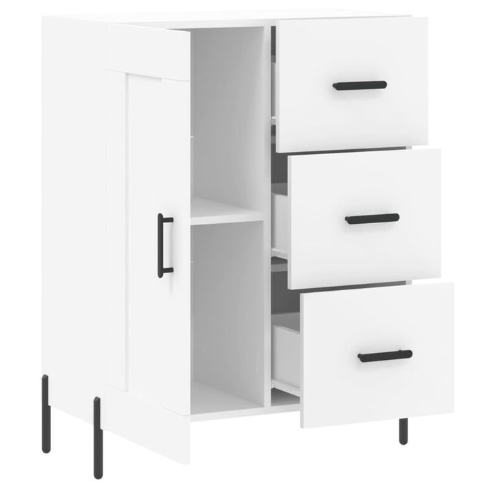 Buffet blanc 69,5x34x90 cm bois d'ingénierie - Photo n°6