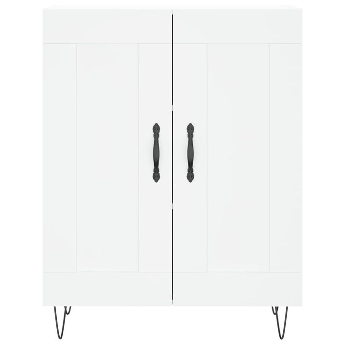 Buffet blanc 69,5x34x90 cm bois d'ingénierie - Photo n°5