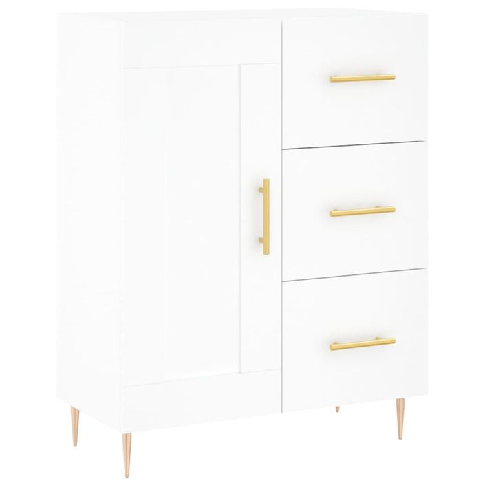 Buffet blanc 69,5x34x90 cm bois d'ingénierie - Photo n°1