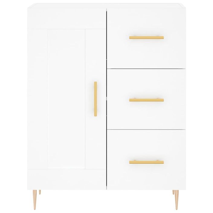 Buffet blanc 69,5x34x90 cm bois d'ingénierie - Photo n°5