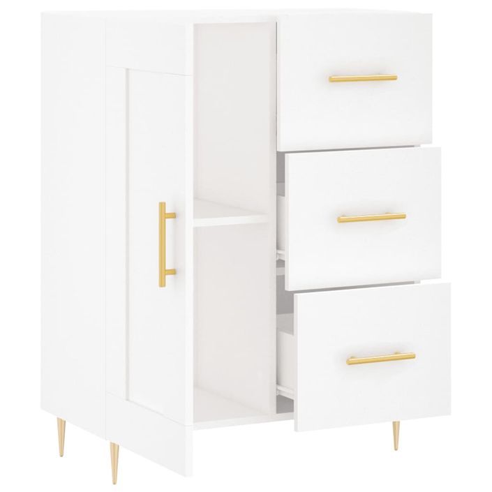 Buffet blanc 69,5x34x90 cm bois d'ingénierie - Photo n°6