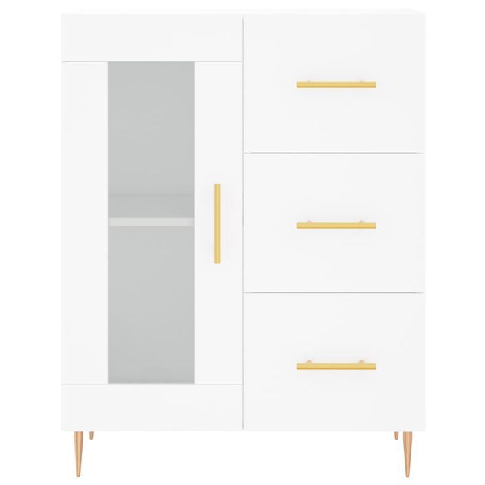 Buffet blanc 69,5x34x90 cm bois d'ingénierie - Photo n°5