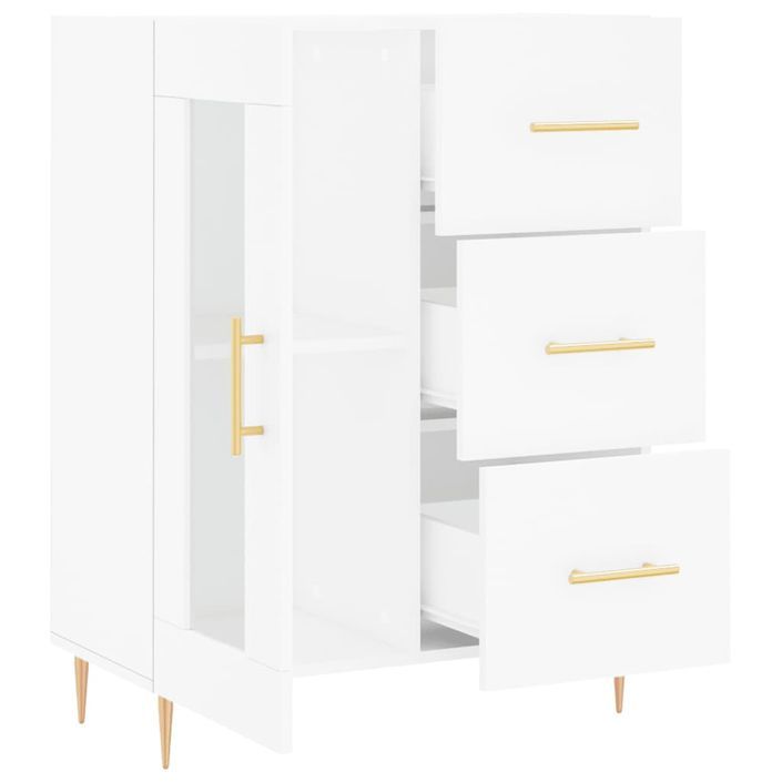 Buffet blanc 69,5x34x90 cm bois d'ingénierie - Photo n°6