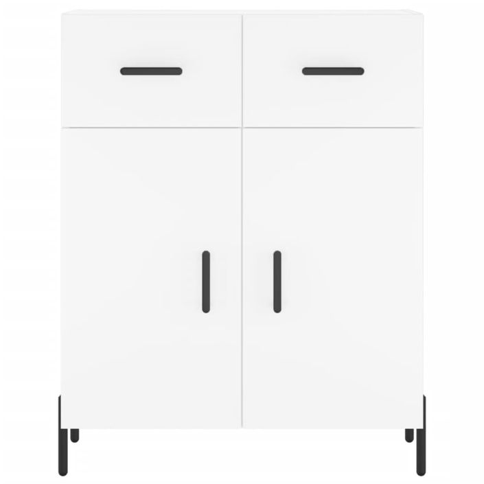 Buffet blanc 69,5x34x90 cm bois d'ingénierie - Photo n°6