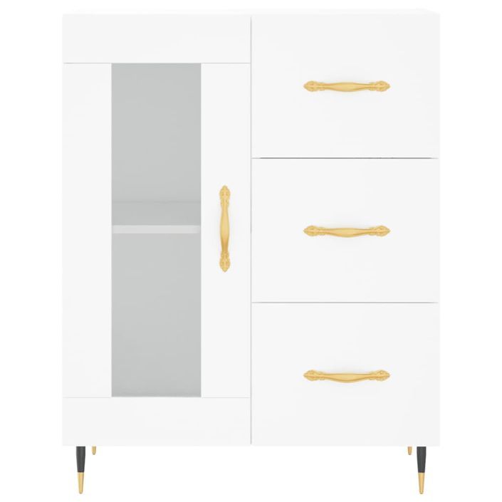 Buffet blanc 69,5x34x90 cm bois d'ingénierie - Photo n°5