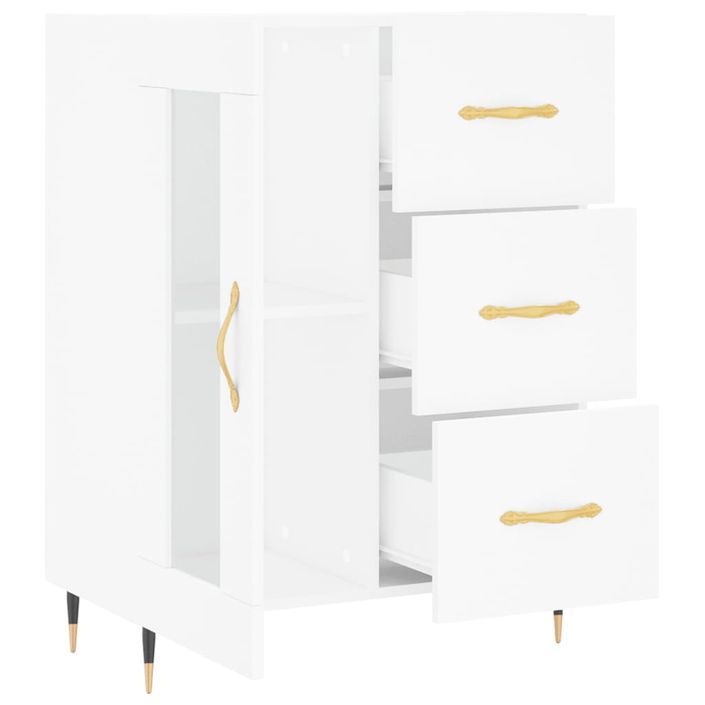 Buffet blanc 69,5x34x90 cm bois d'ingénierie - Photo n°6