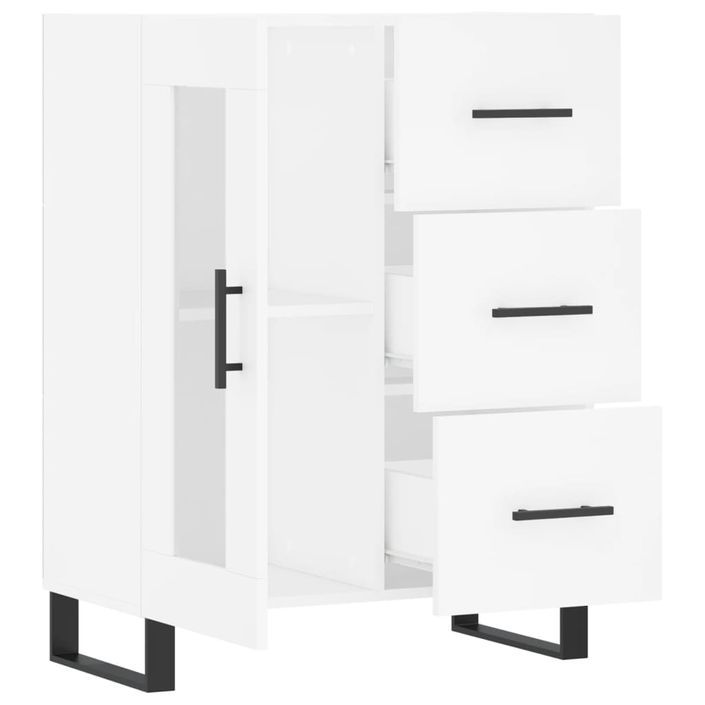 Buffet blanc 69,5x34x90 cm bois d'ingénierie - Photo n°6