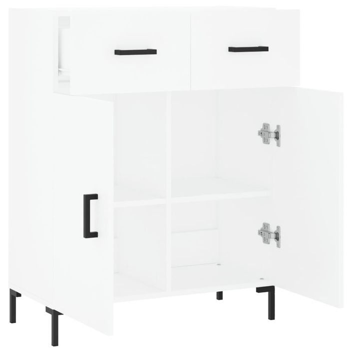 Buffet blanc 69,5x34x90 cm bois d'ingénierie - Photo n°5