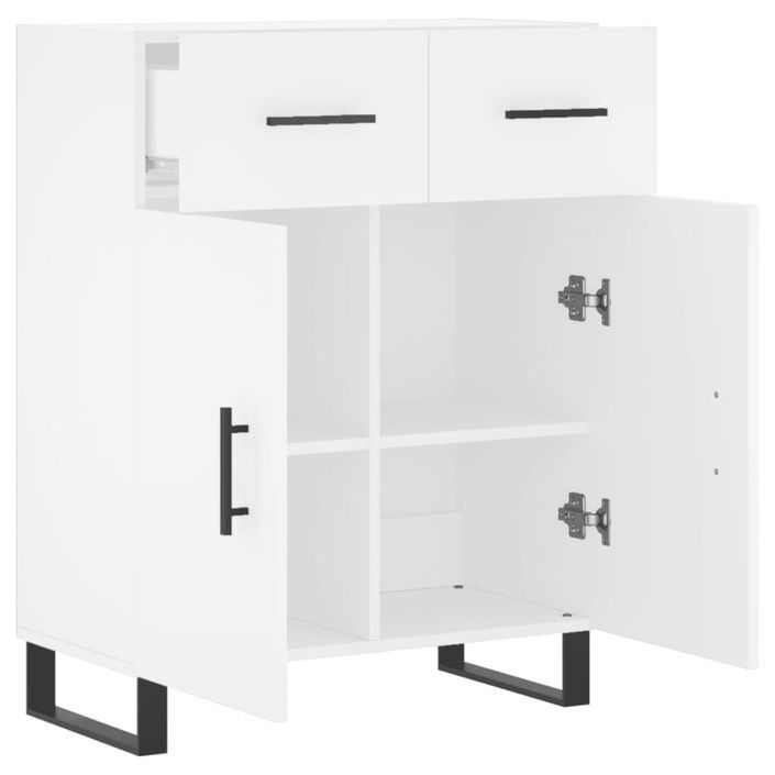 Buffet blanc 69,5x34x90 cm bois d'ingénierie - Photo n°5