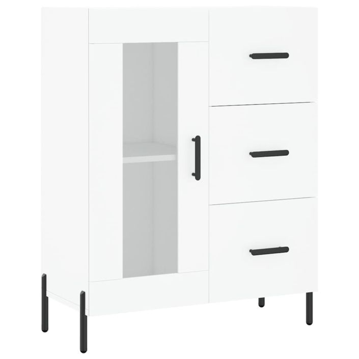 Buffet blanc 69,5x34x90 cm bois d'ingénierie - Photo n°1