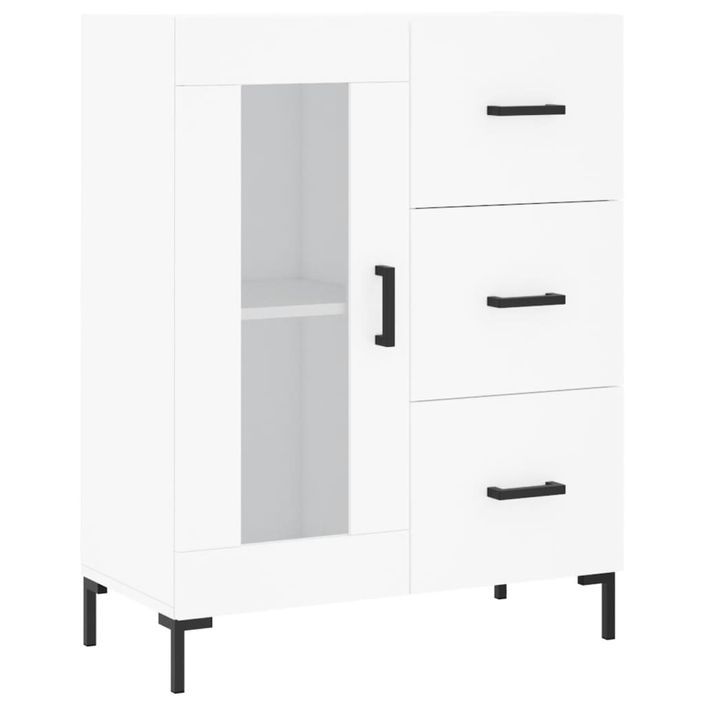 Buffet blanc 69,5x34x90 cm bois d'ingénierie - Photo n°1