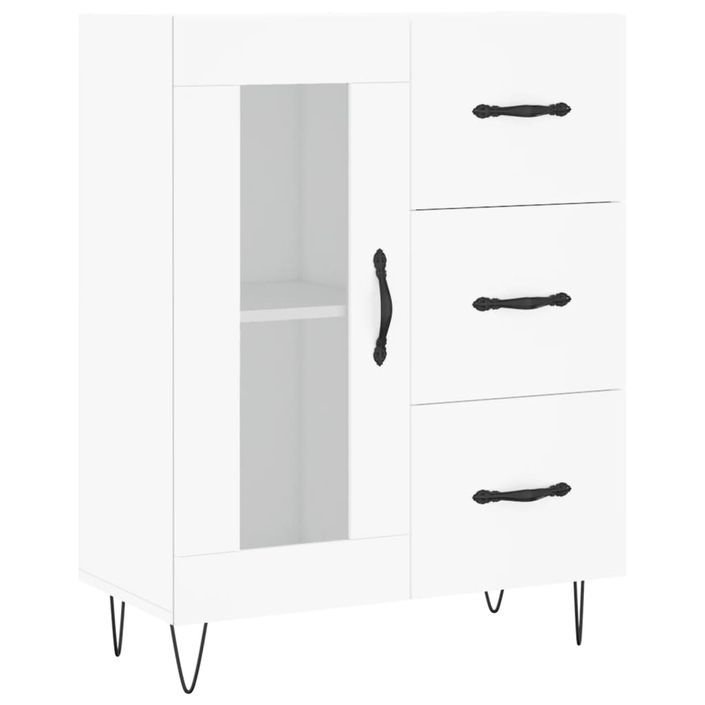 Buffet blanc 69,5x34x90 cm bois d'ingénierie - Photo n°1