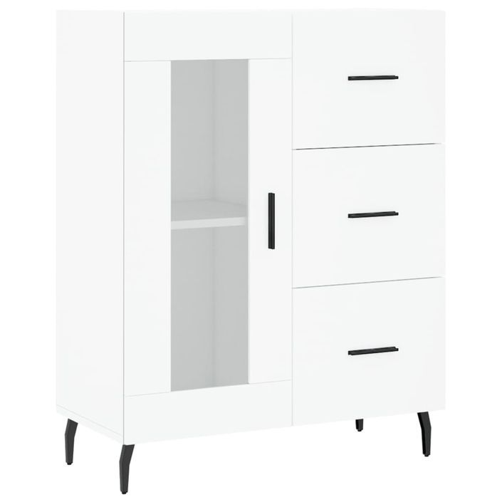 Buffet blanc 69,5x34x90 cm bois d'ingénierie - Photo n°1