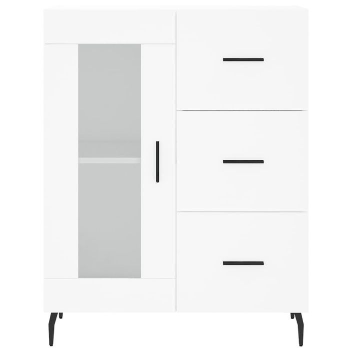 Buffet blanc 69,5x34x90 cm bois d'ingénierie - Photo n°5