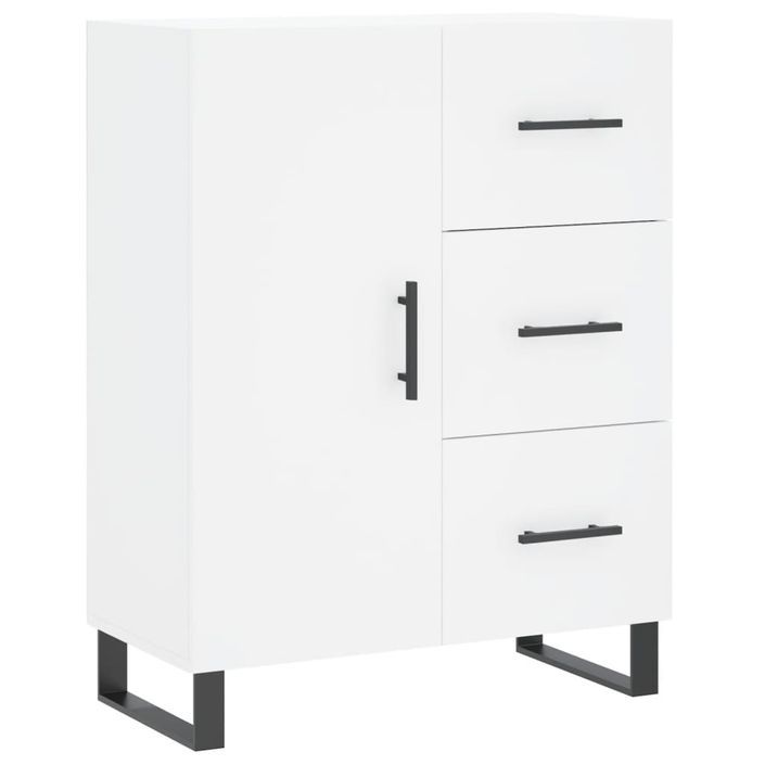 Buffet blanc 69,5x34x90 cm bois d'ingénierie - Photo n°1