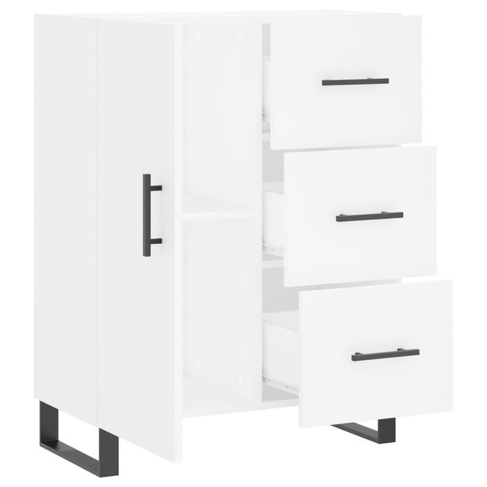 Buffet blanc 69,5x34x90 cm bois d'ingénierie - Photo n°6