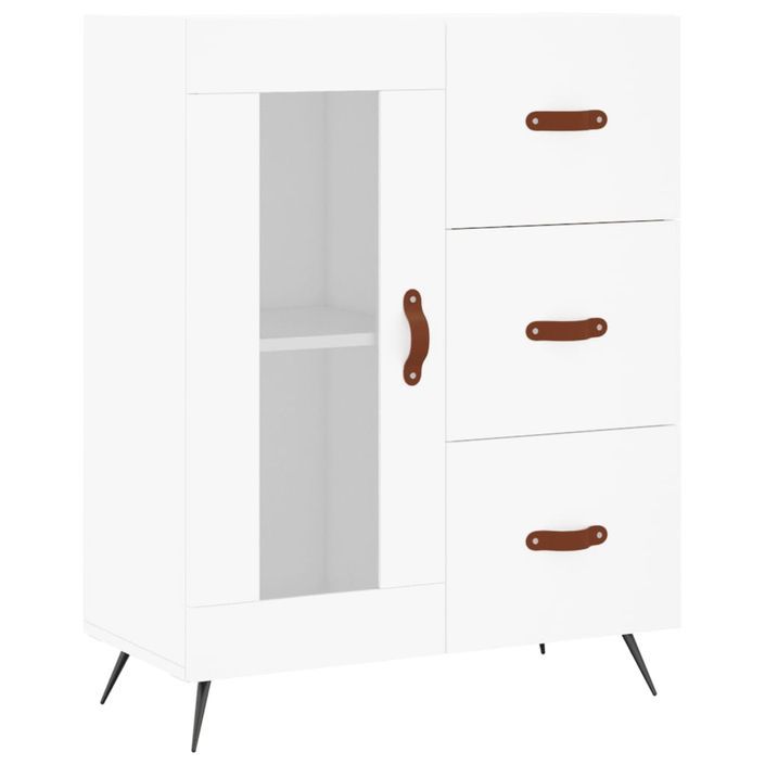 Buffet blanc 69,5x34x90 cm bois d'ingénierie - Photo n°1