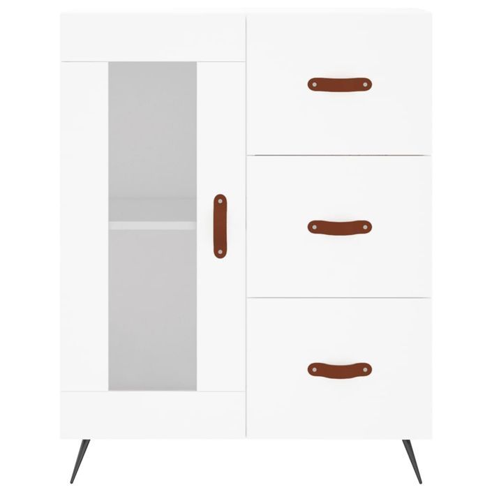 Buffet blanc 69,5x34x90 cm bois d'ingénierie - Photo n°5