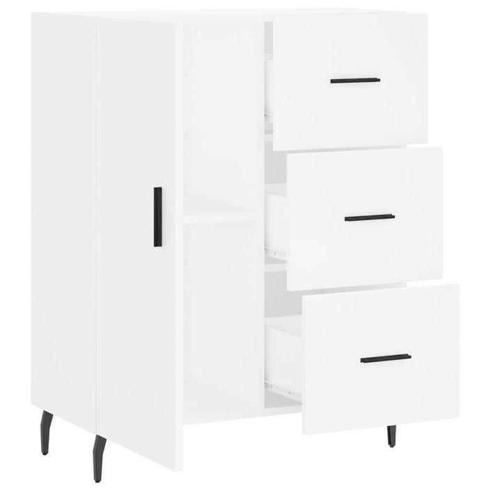 Buffet blanc 69,5x34x90 cm bois d'ingénierie - Photo n°6