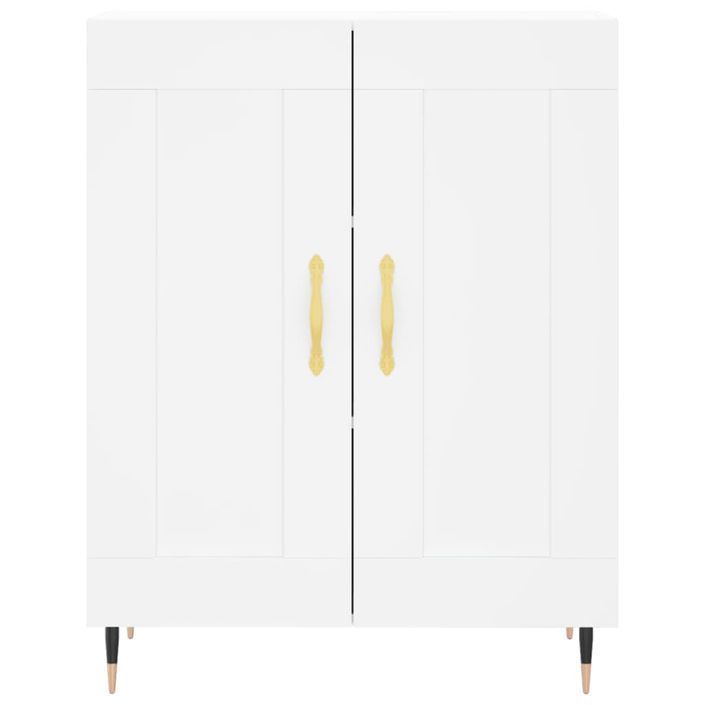 Buffet blanc 69,5x34x90 cm bois d'ingénierie - Photo n°5