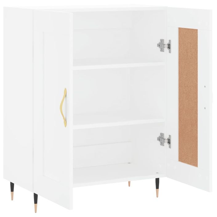 Buffet blanc 69,5x34x90 cm bois d'ingénierie - Photo n°6