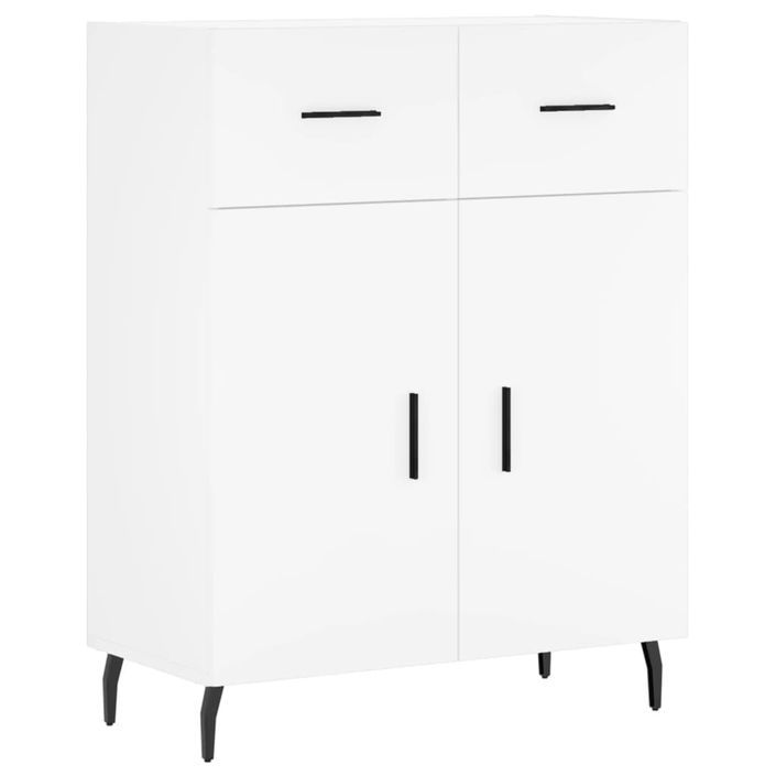 Buffet blanc 69,5x34x90 cm bois d'ingénierie - Photo n°1