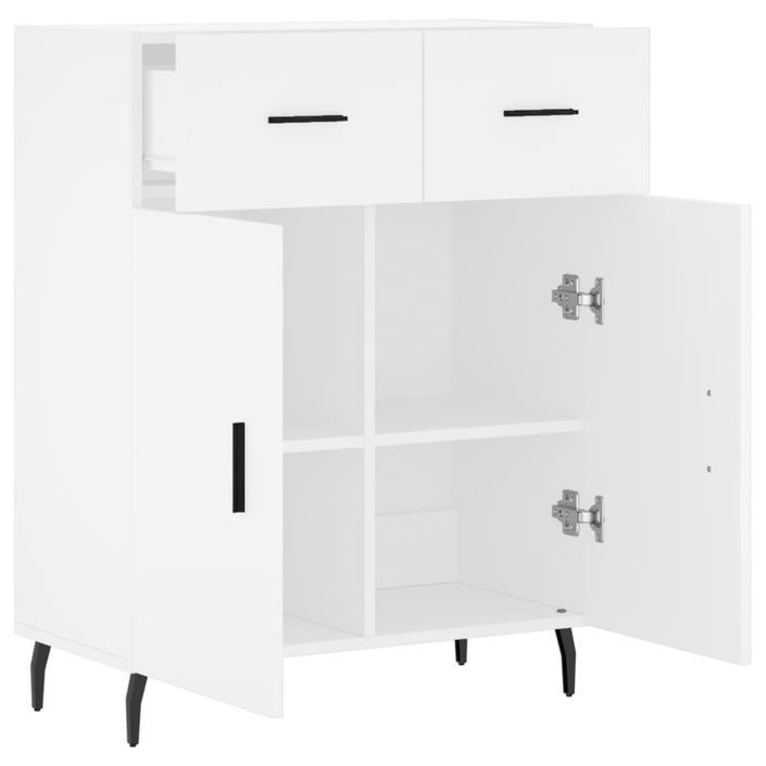 Buffet blanc 69,5x34x90 cm bois d'ingénierie - Photo n°5