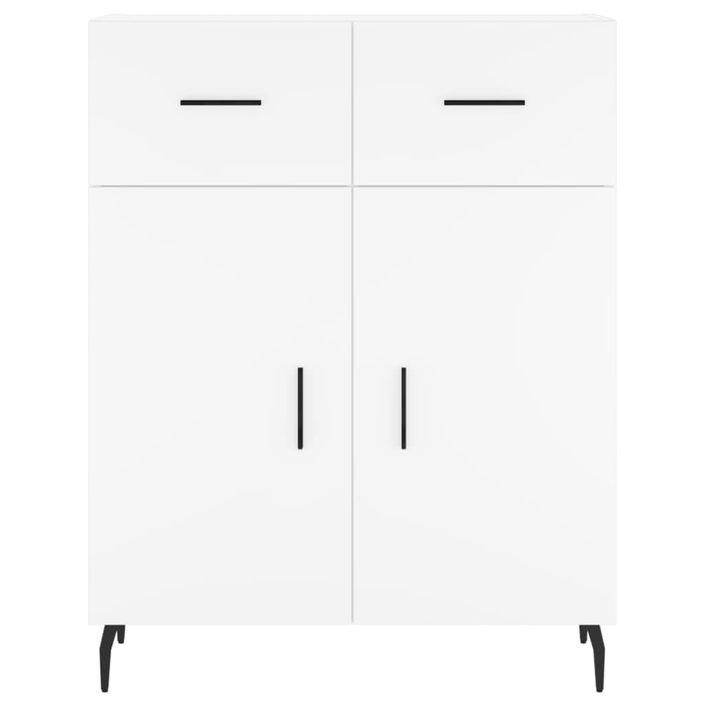 Buffet blanc 69,5x34x90 cm bois d'ingénierie - Photo n°6