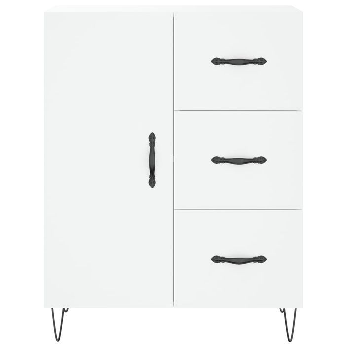 Buffet blanc 69,5x34x90 cm bois d'ingénierie - Photo n°5