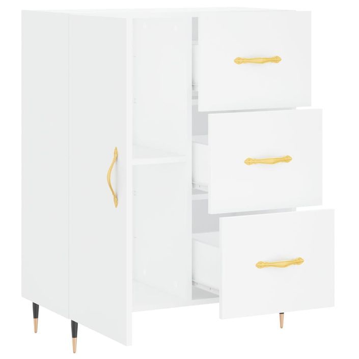 Buffet blanc 69,5x34x90 cm bois d'ingénierie - Photo n°6