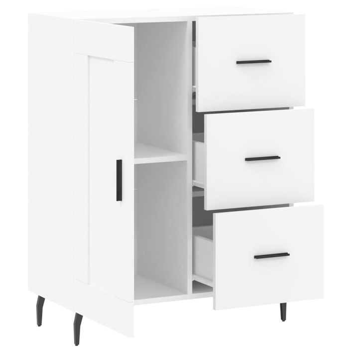 Buffet blanc 69,5x34x90 cm bois d'ingénierie - Photo n°6