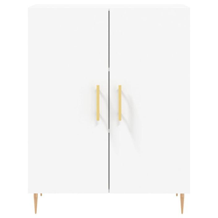 Buffet blanc 69,5x34x90 cm bois d'ingénierie - Photo n°5