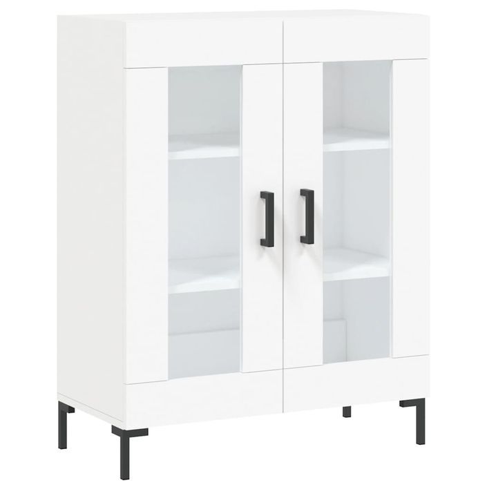 Buffet blanc 69,5x34x90 cm bois d'ingénierie - Photo n°1