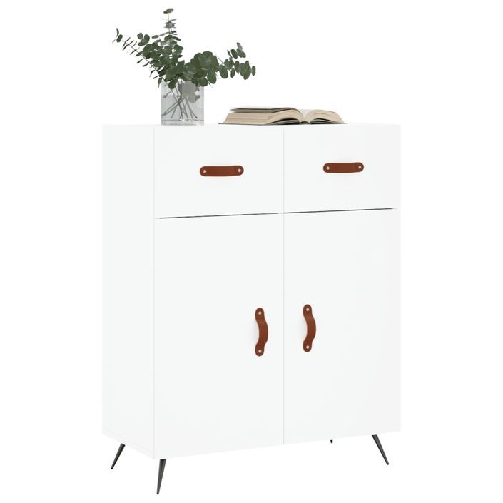 Buffet blanc 69,5x34x90 cm bois d'ingénierie - Photo n°3