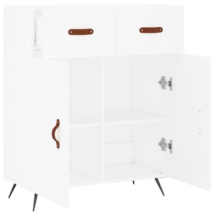 Buffet blanc 69,5x34x90 cm bois d'ingénierie - Photo n°5