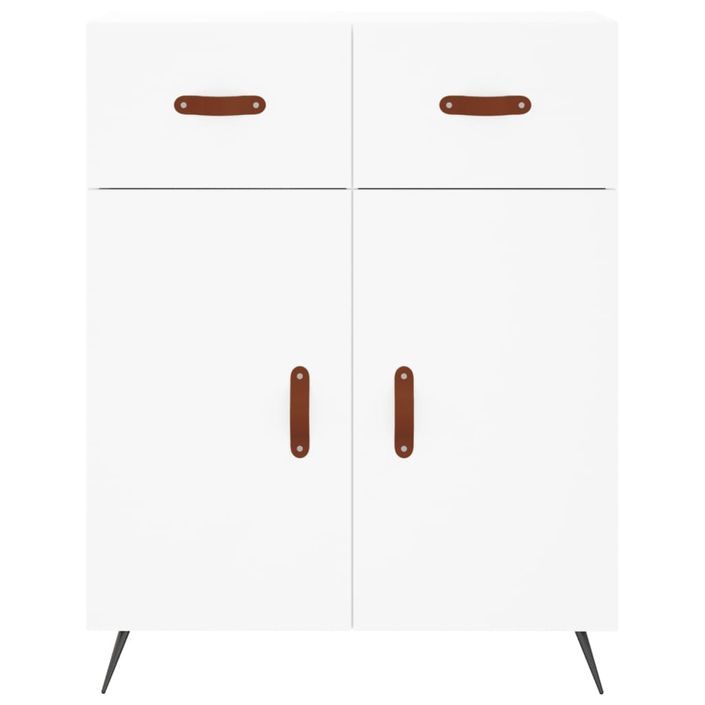 Buffet blanc 69,5x34x90 cm bois d'ingénierie - Photo n°6