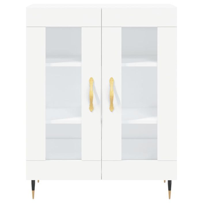 Buffet blanc 69,5x34x90 cm bois d'ingénierie - Photo n°5