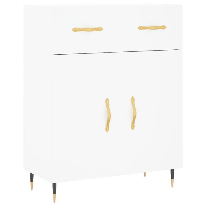 Buffet blanc 69,5x34x90 cm bois d'ingénierie - Photo n°1