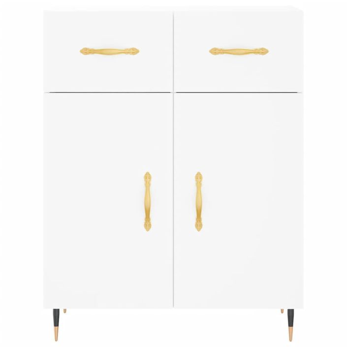 Buffet blanc 69,5x34x90 cm bois d'ingénierie - Photo n°6