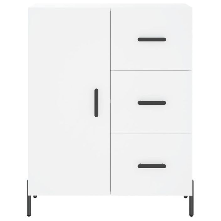 Buffet blanc 69,5x34x90 cm bois d'ingénierie - Photo n°5