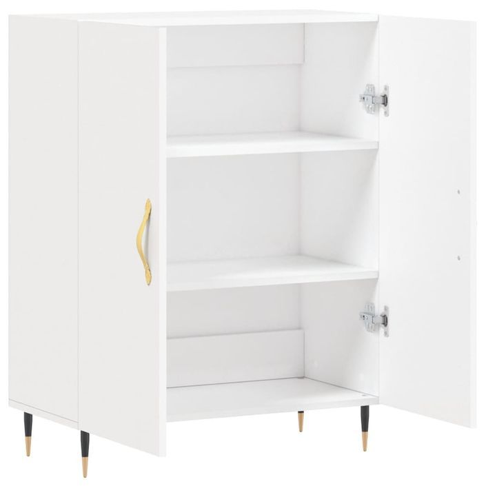 Buffet blanc 69,5x34x90 cm bois d'ingénierie - Photo n°6