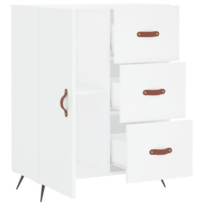 Buffet blanc 69,5x34x90 cm bois d'ingénierie - Photo n°6