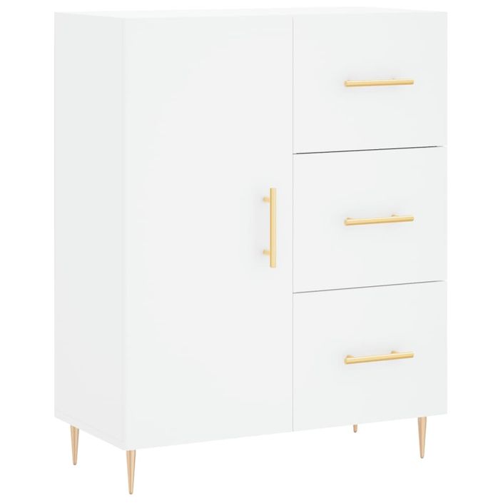 Buffet blanc 69,5x34x90 cm bois d'ingénierie - Photo n°1