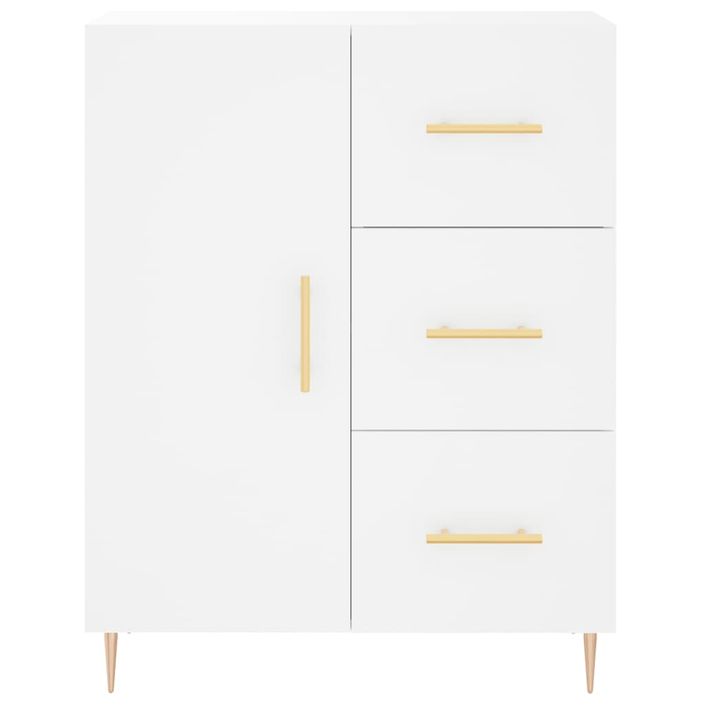 Buffet blanc 69,5x34x90 cm bois d'ingénierie - Photo n°5