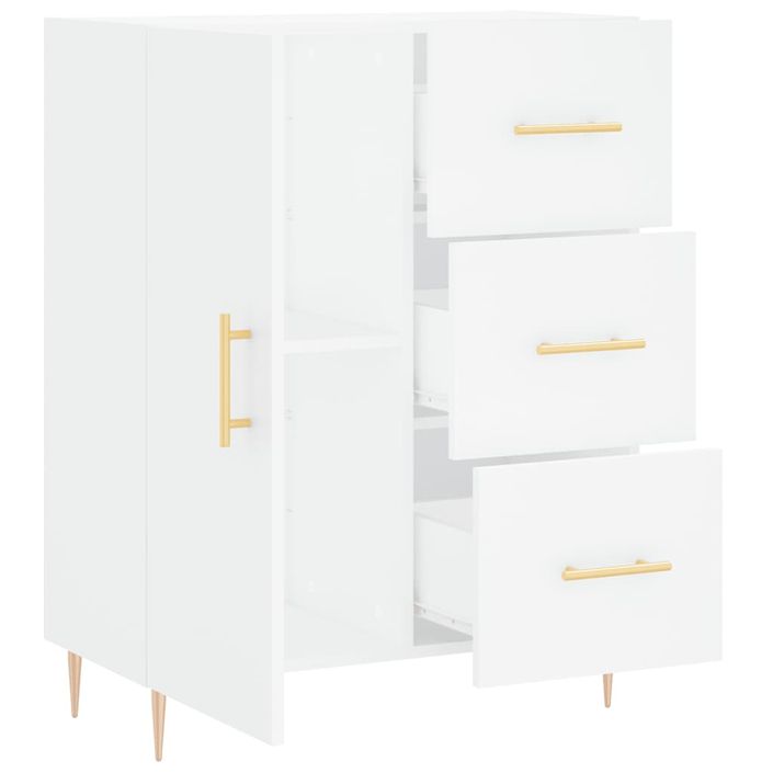 Buffet blanc 69,5x34x90 cm bois d'ingénierie - Photo n°6