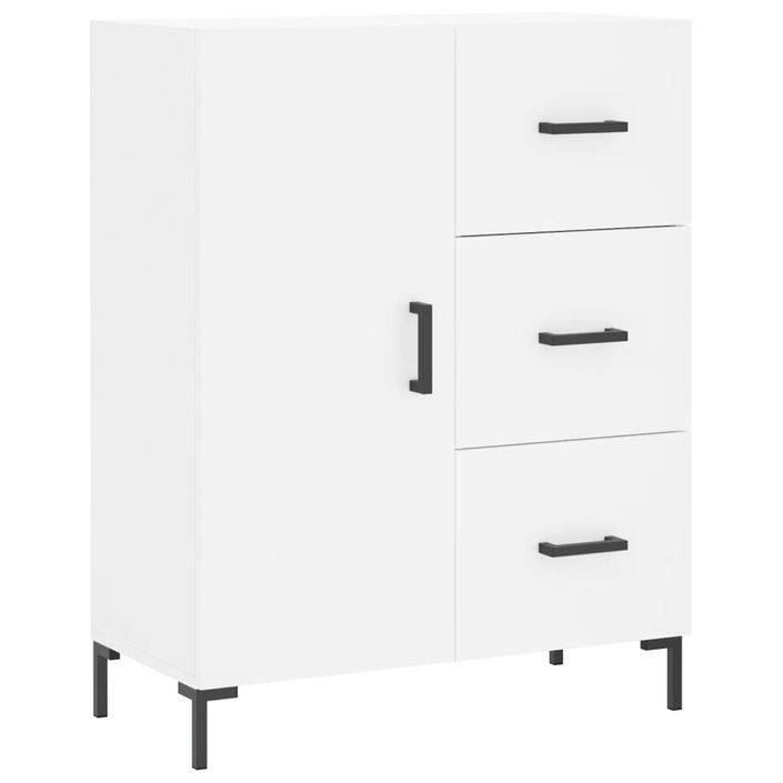 Buffet blanc 69,5x34x90 cm bois d'ingénierie - Photo n°1