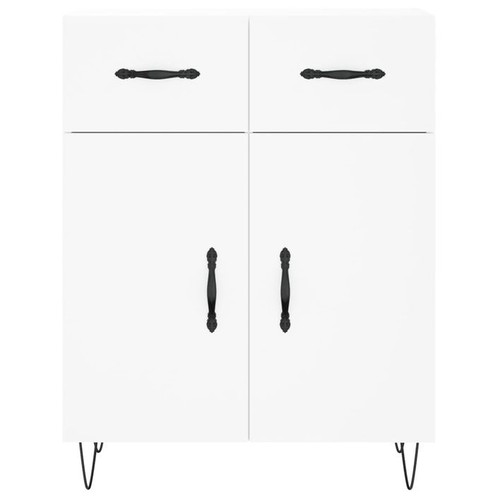 Buffet blanc 69,5x34x90 cm bois d'ingénierie - Photo n°6